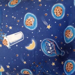 Vintage Chips Ahoy Twin Flat Sheet Milk and Cookies Starry Night 1pc